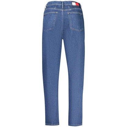 Tommy Hilfiger blue cotton kvinders jeans med klassisk straight-leg snit og logo