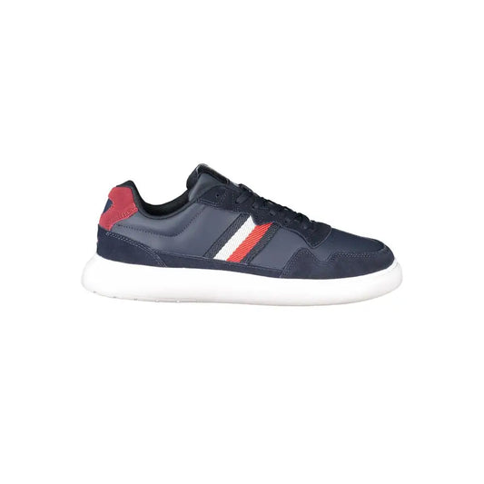 Tommy Hilfiger Blue Leather Men Sneakers - Sneakers