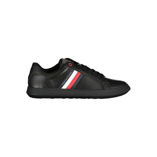 Tommy Hilfiger Chic Black Sneakers with Iconic Contrast Details - 40 - Sneakers