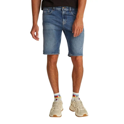 Tommy Hilfiger Jeans Blue Recycled Cotton Bermuda