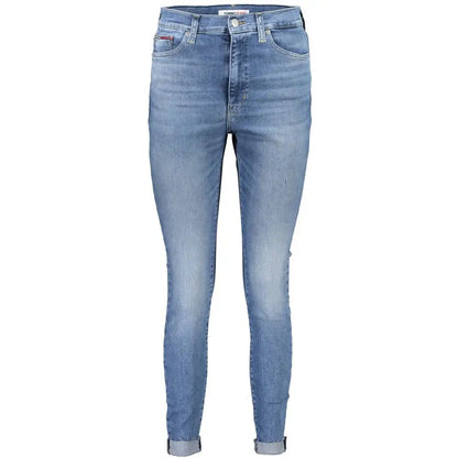 Tommy Hilfiger light blue slim fit jeans med rullede manchetter