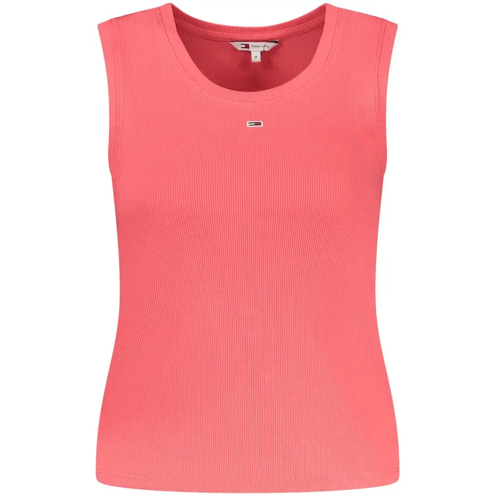 Tommy Hilfiger Pink Cotton Tank Top - T-shirts