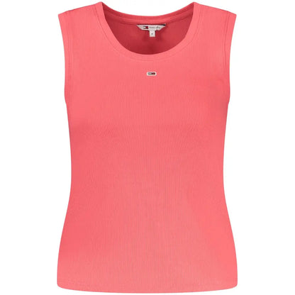Tommy Hilfiger Pink Cotton Tank Top - T-shirts