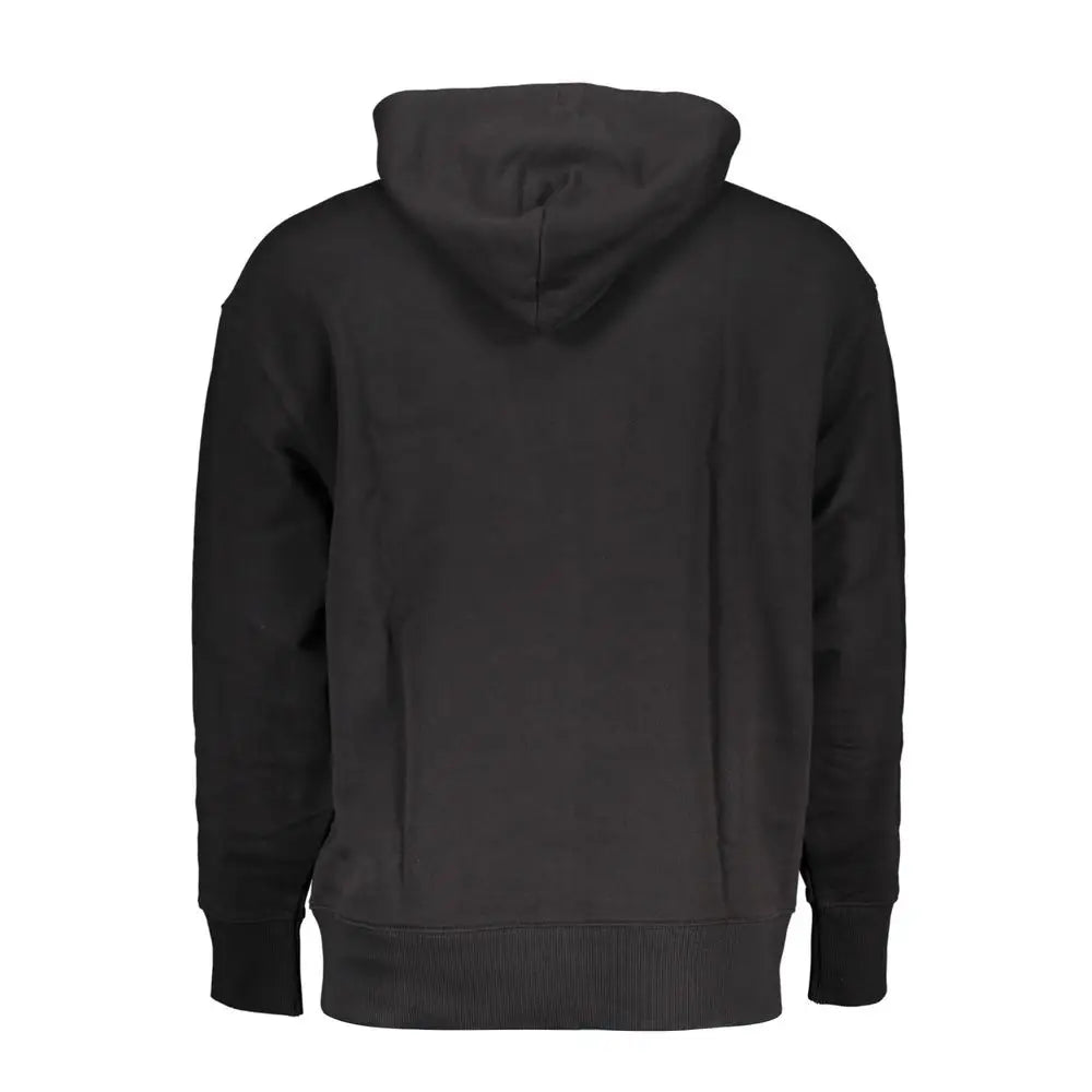 Tommy Hilfiger sleek cotton hooded sweatshirt med logo og ribkante