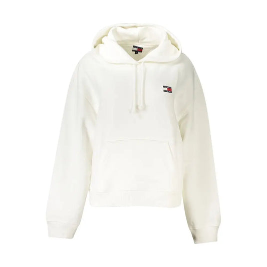 Hvid Tommy Hilfiger bomuldssweater med logo og snører