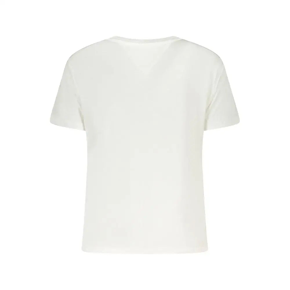 Tommy Hilfiger hvid bomuld T-shirt med enkel crew neck design