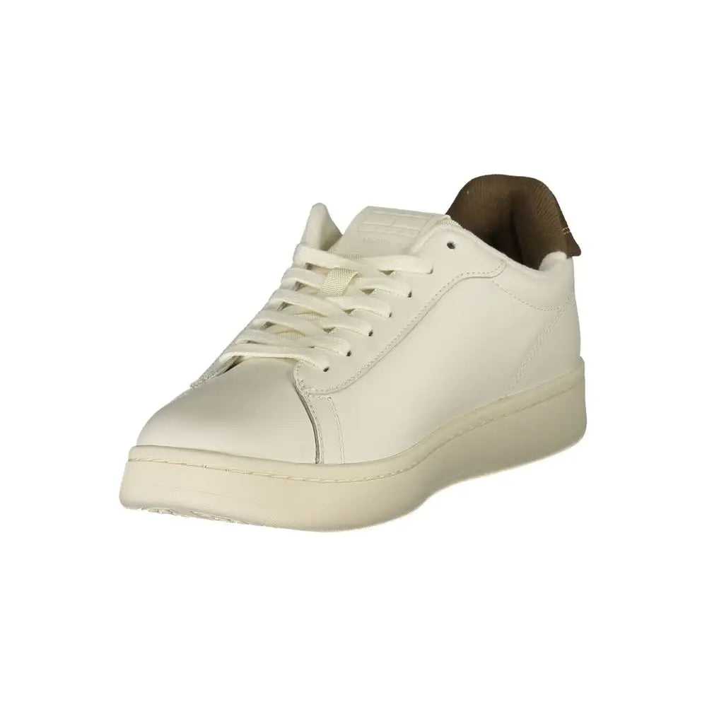 Tommy Hilfiger White Leather Men Sneakers - Sneakers