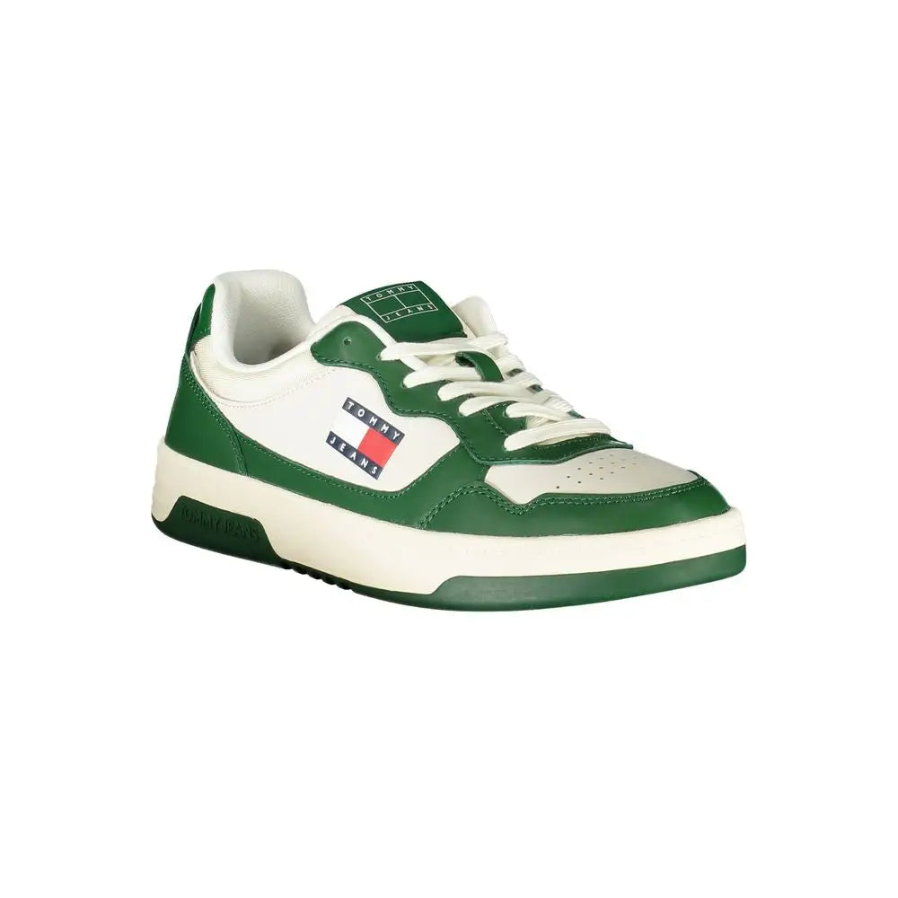 Tommy Hilfiger White Leather Men Sneakers - Sneakers
