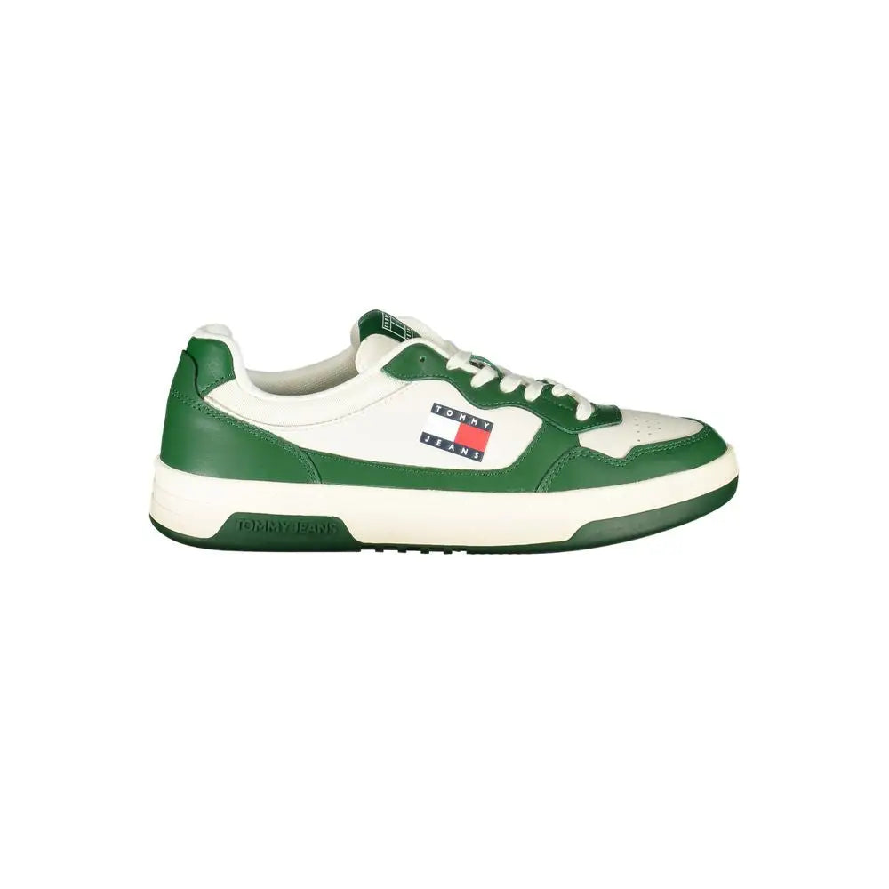 Tommy Hilfiger White Leather Men Sneakers - Sneakers