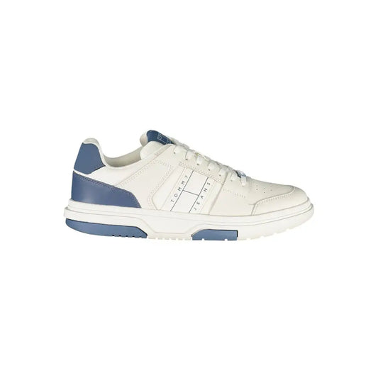 Tommy Hilfiger White Leather Men Sneakers - Sneakers