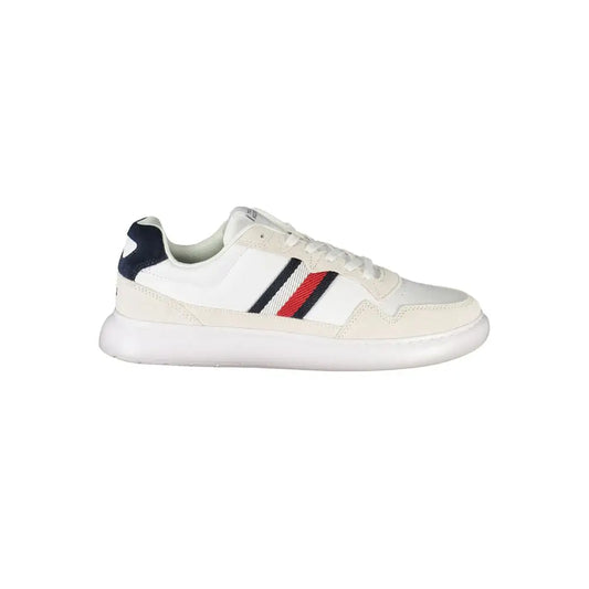 Tommy Hilfiger White Leather Men Sneakers - Sneakers
