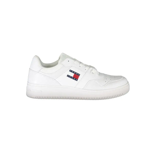 Tommy Hilfiger white leather low-top sneaker med logo