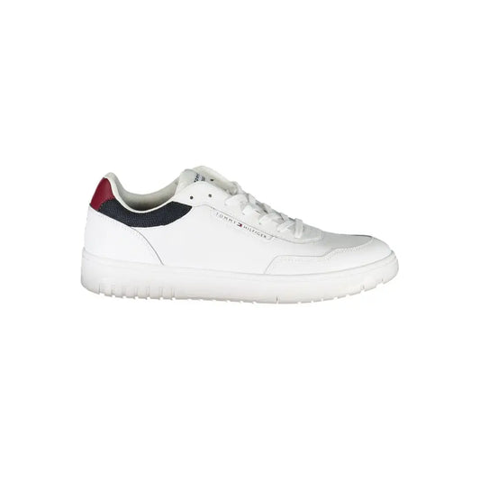 Tommy Hilfiger White Leather Sneakers - Sneakers