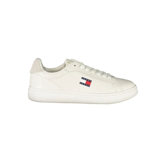 Tommy Hilfiger White Leather Women Sneakers - Sneakers