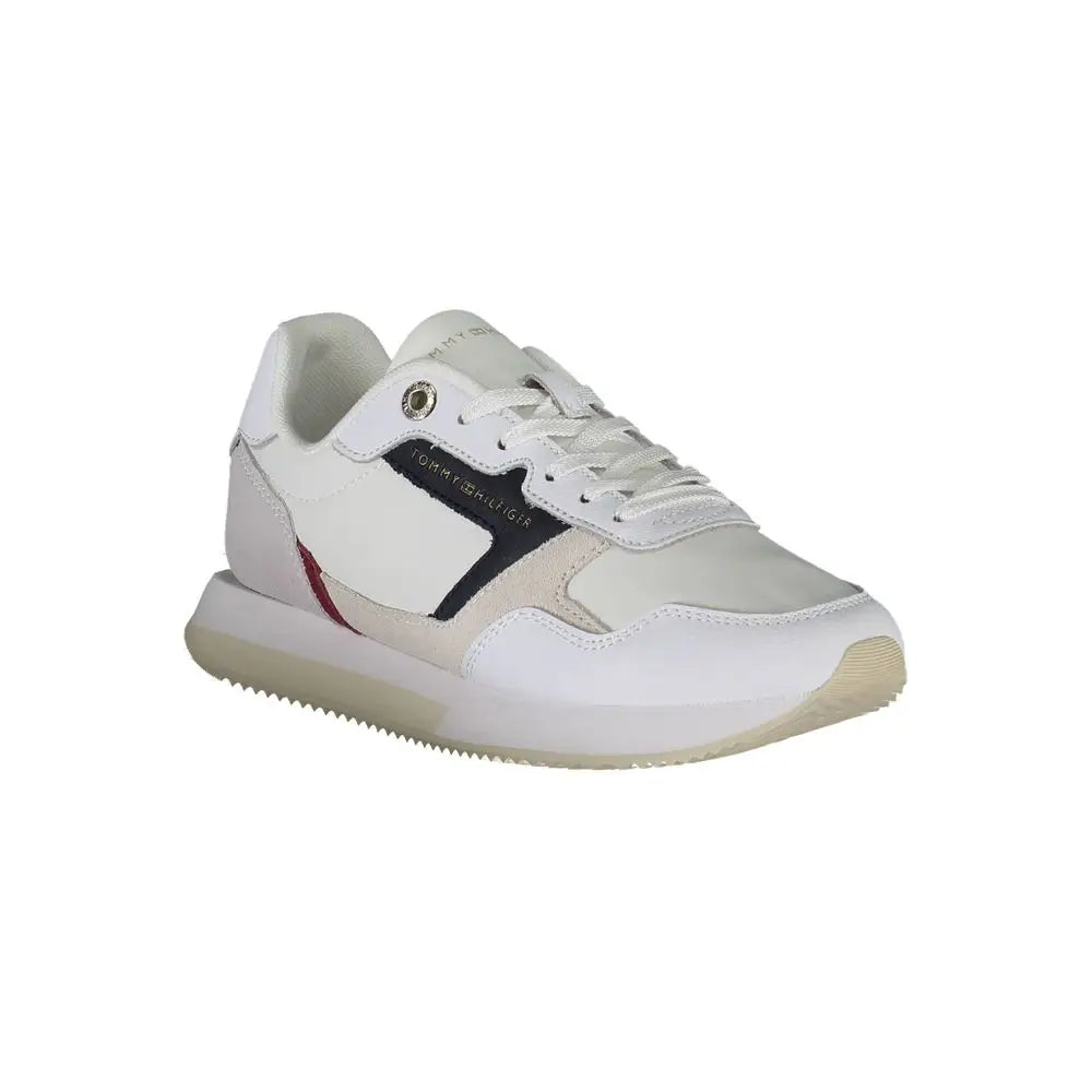 Tommy Hilfiger White Leather Women Sneakers - 41 - Sneakers