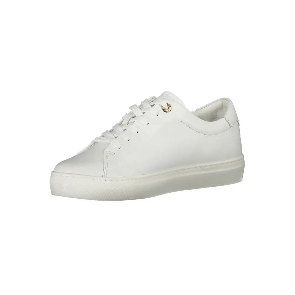 Tommy Hilfiger White Leather Women Sneakers - Sneakers