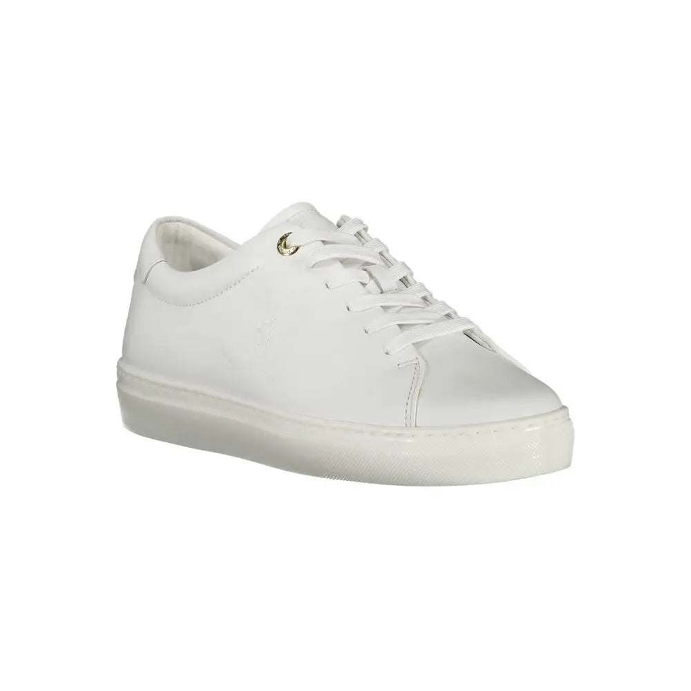 Tommy Hilfiger White Leather Women Sneakers - Sneakers