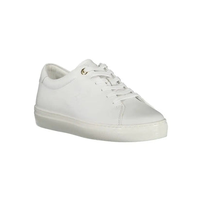 Tommy Hilfiger White Leather Women Sneakers - Sneakers