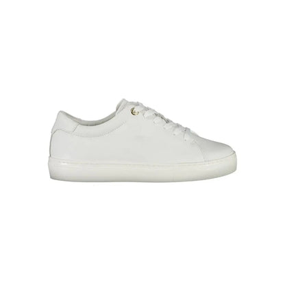 Tommy Hilfiger White Leather Women Sneakers - Sneakers