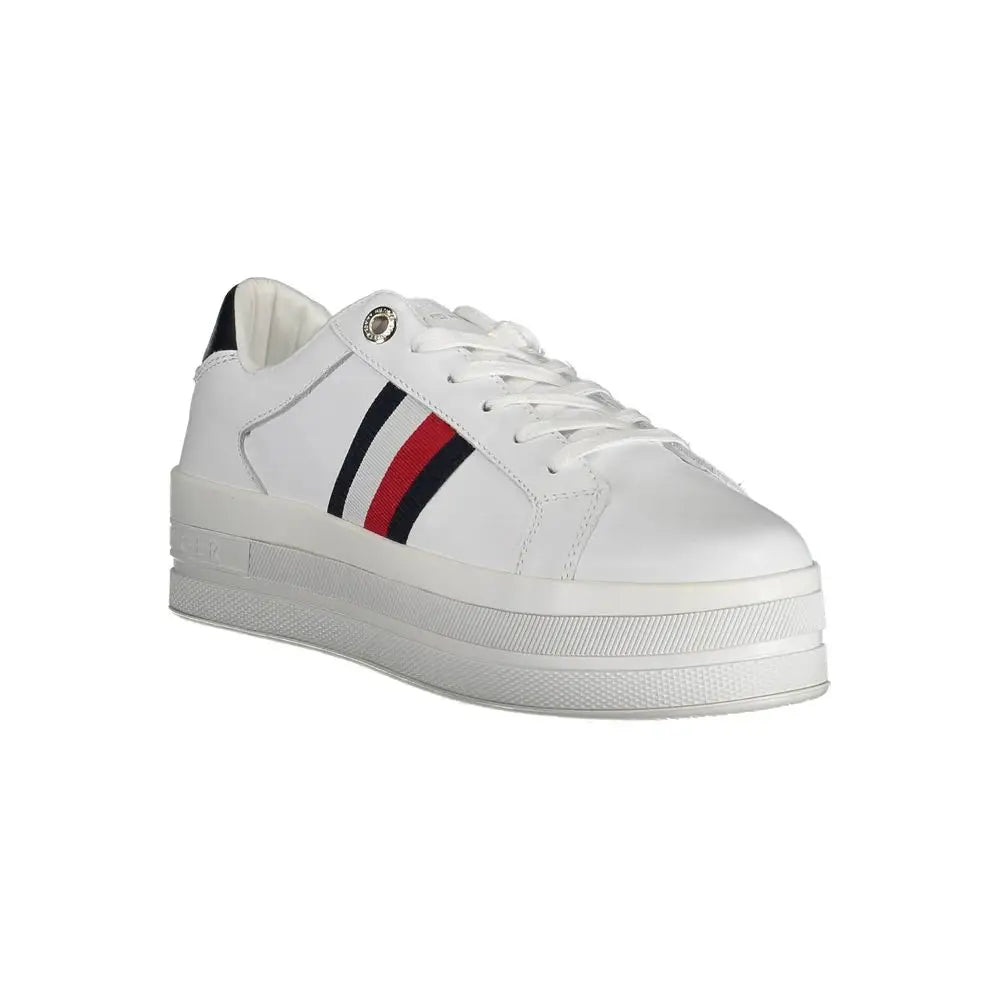 Tommy Hilfiger White Polyester Sneakers - 41 - Sneakers
