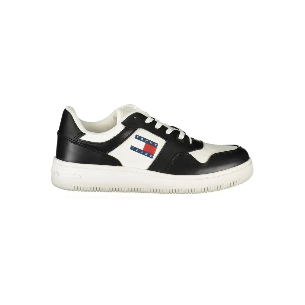 Tommy Hilfiger white polyethylene sneakers with classic flag logo