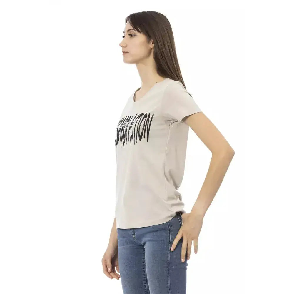 Trussardi Action Beige Cotton Women T-Shirt