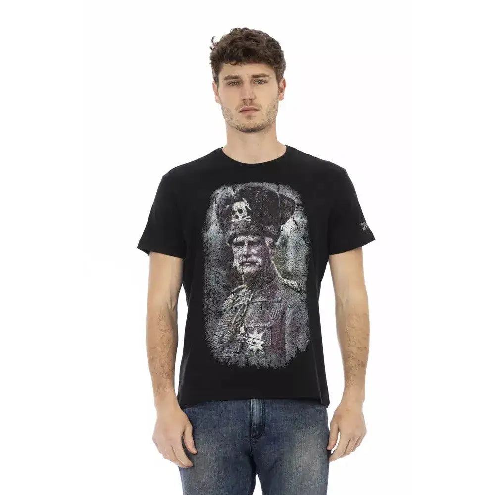 Trussardi Action Black Cotton Men T-Shirt