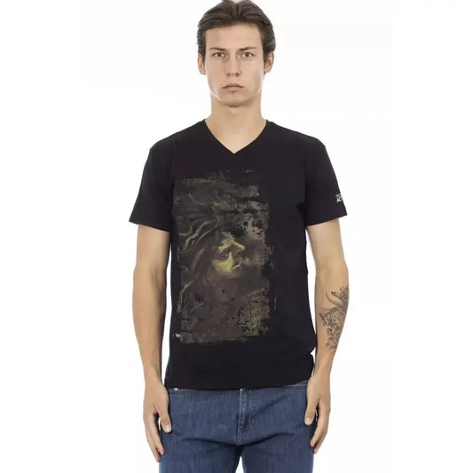 Trussardi Action Black Cotton Men T-Shirt