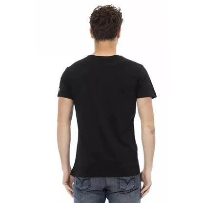Trussardi Action Black Cotton Men T-Shirt