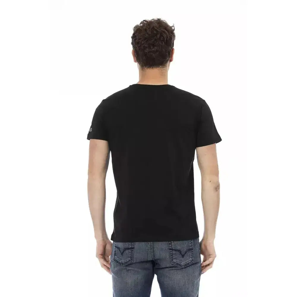 Trussardi Action Black Cotton Men T-Shirt