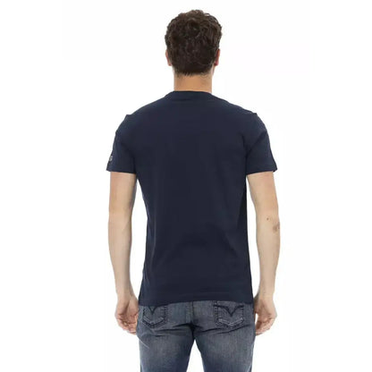Trussardi Action Blue Cotton Men T-Shirt