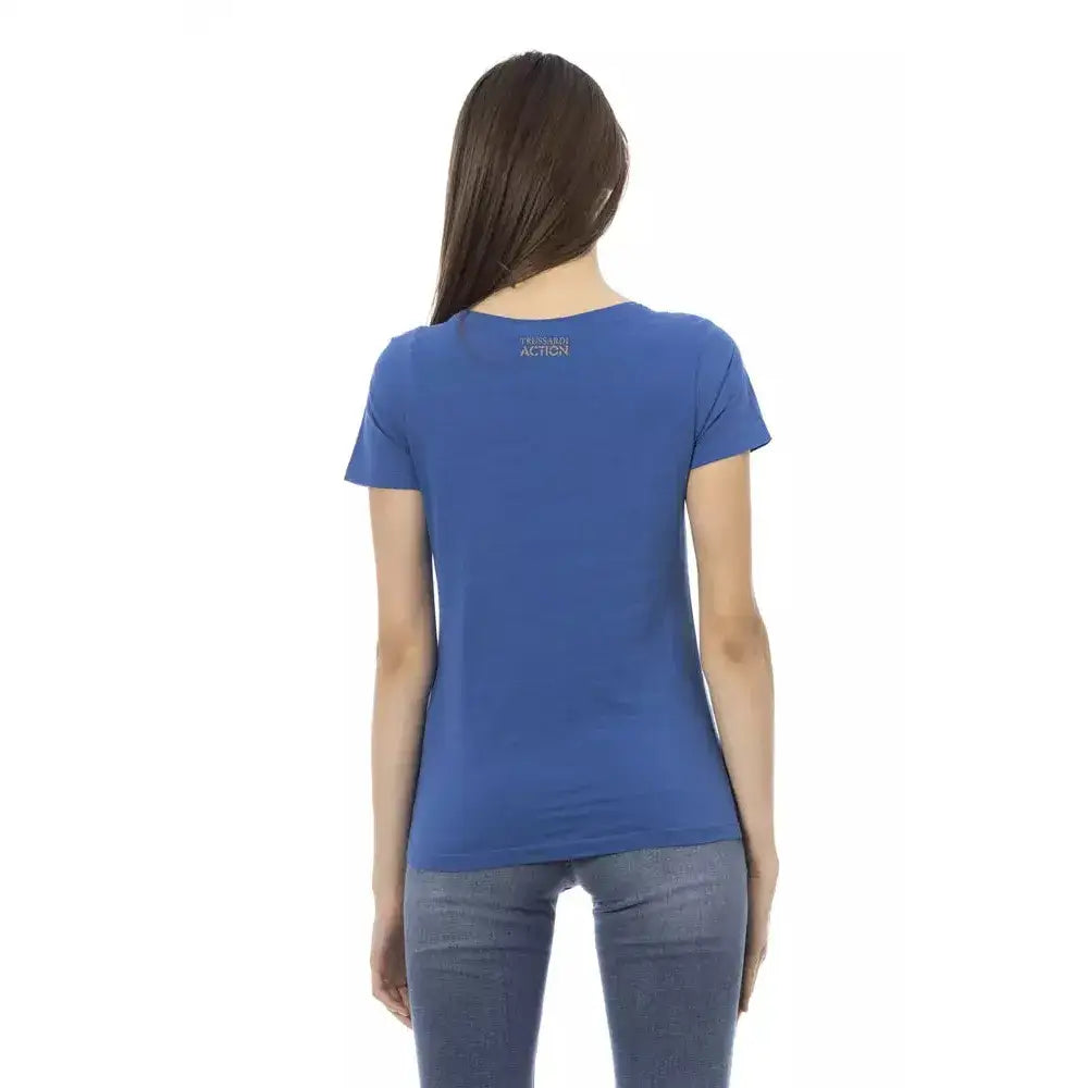 Trussardi Action Blue Cotton Women T-Shirt