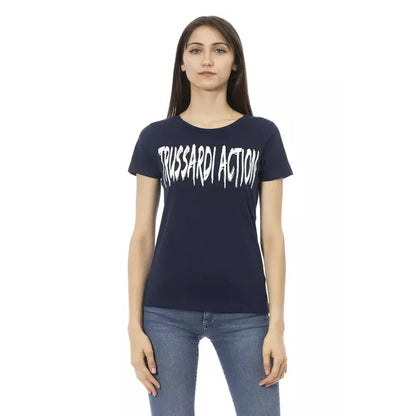 Trussardi Action Blue Cotton Women T-Shirt