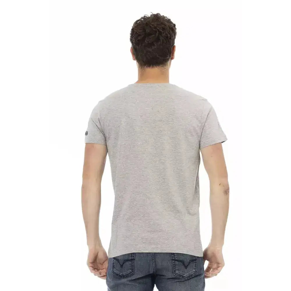 Trussardi Action Gray Cotton Men T-Shirt