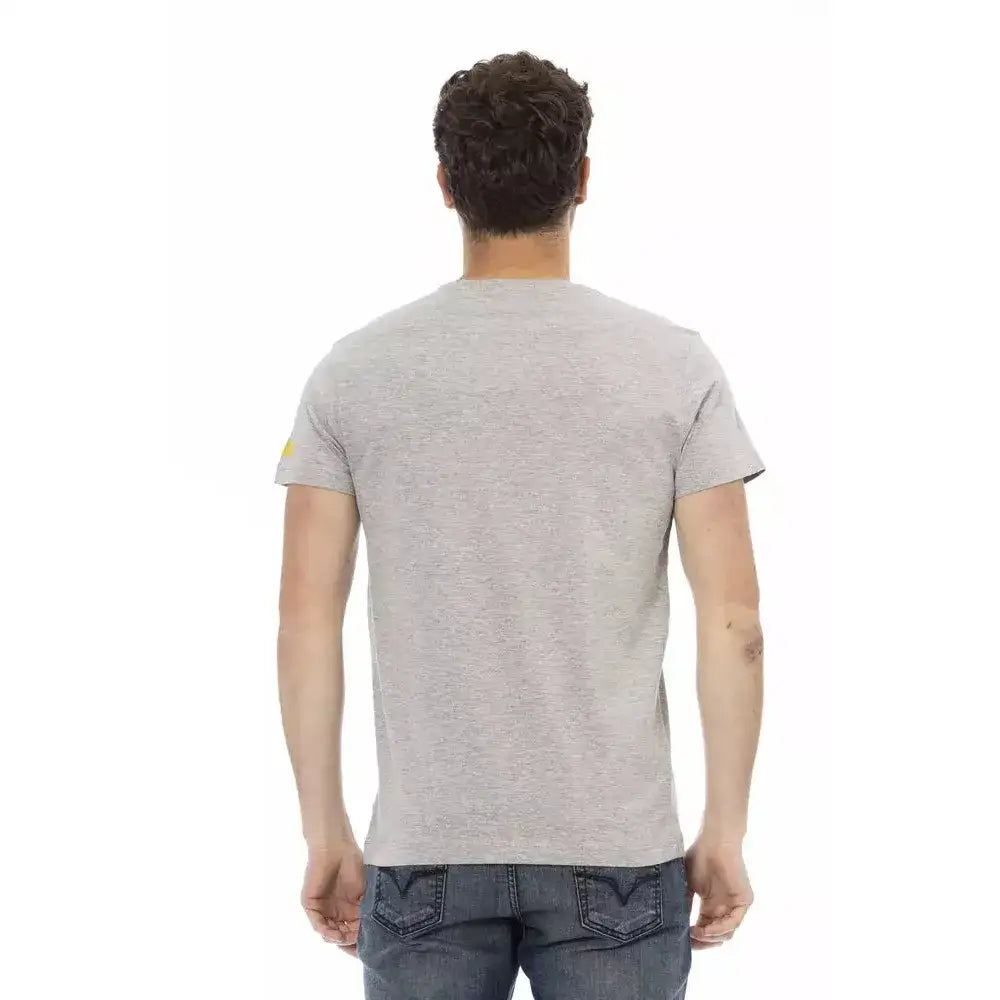 Trussardi Action Gray Cotton Men T-Shirt