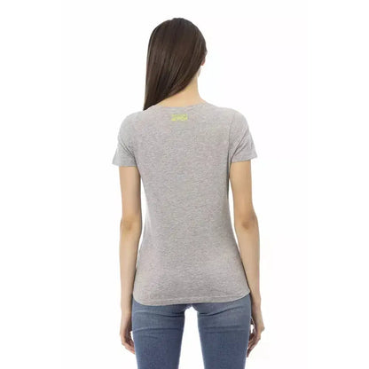 Trussardi Action Gray Cotton Women T-Shirt