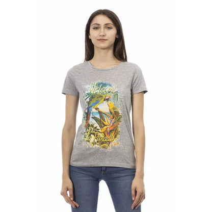 Trussardi Action Gray Cotton Women T-Shirt