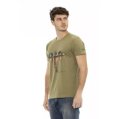 Trussardi Action Green Cotton Men T-Shirt