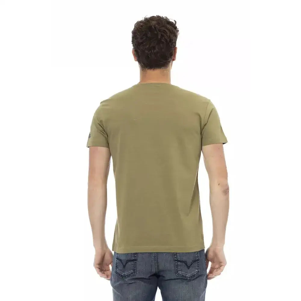 Trussardi Action Green Cotton Men T-Shirt