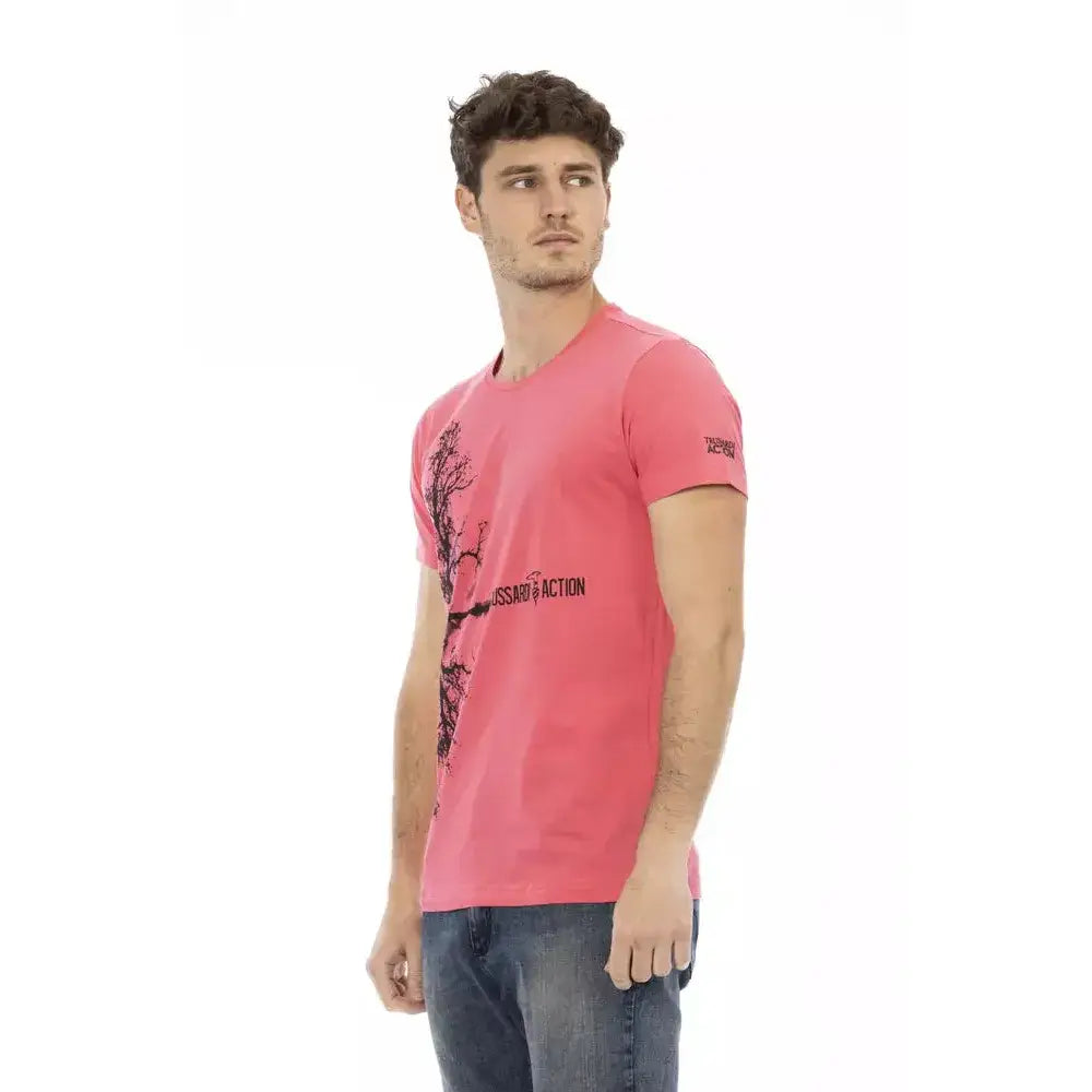 Trussardi Action Multicolor Cotton Men T-Shirt