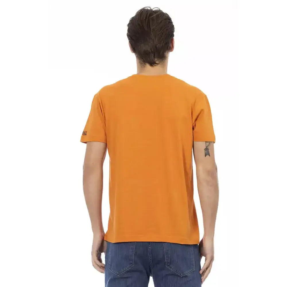 Trussardi Action Orange Cotton Men T-Shirt