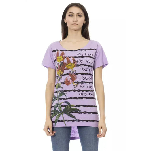 Trussardi Action Purple Cotton Women T-Shirt