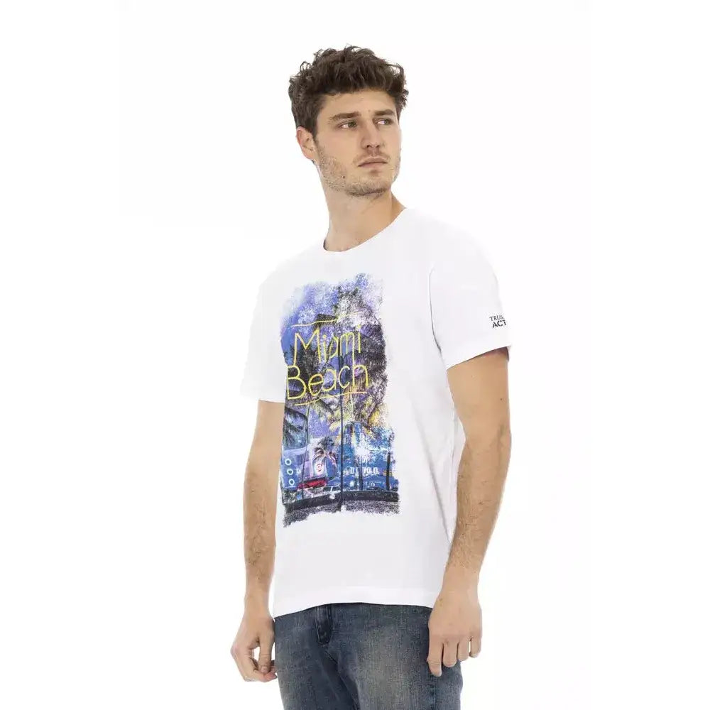 Trussardi Action White Cotton Men T-Shirt