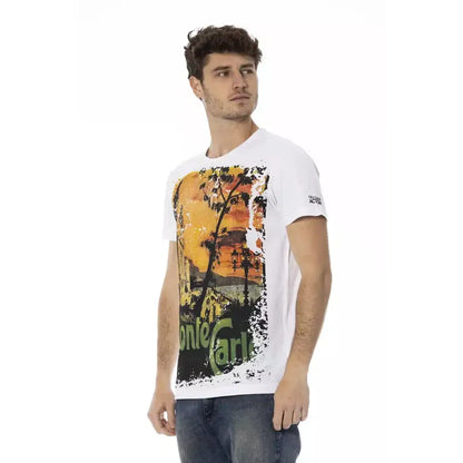 Trussardi Action White Cotton Men T-Shirt