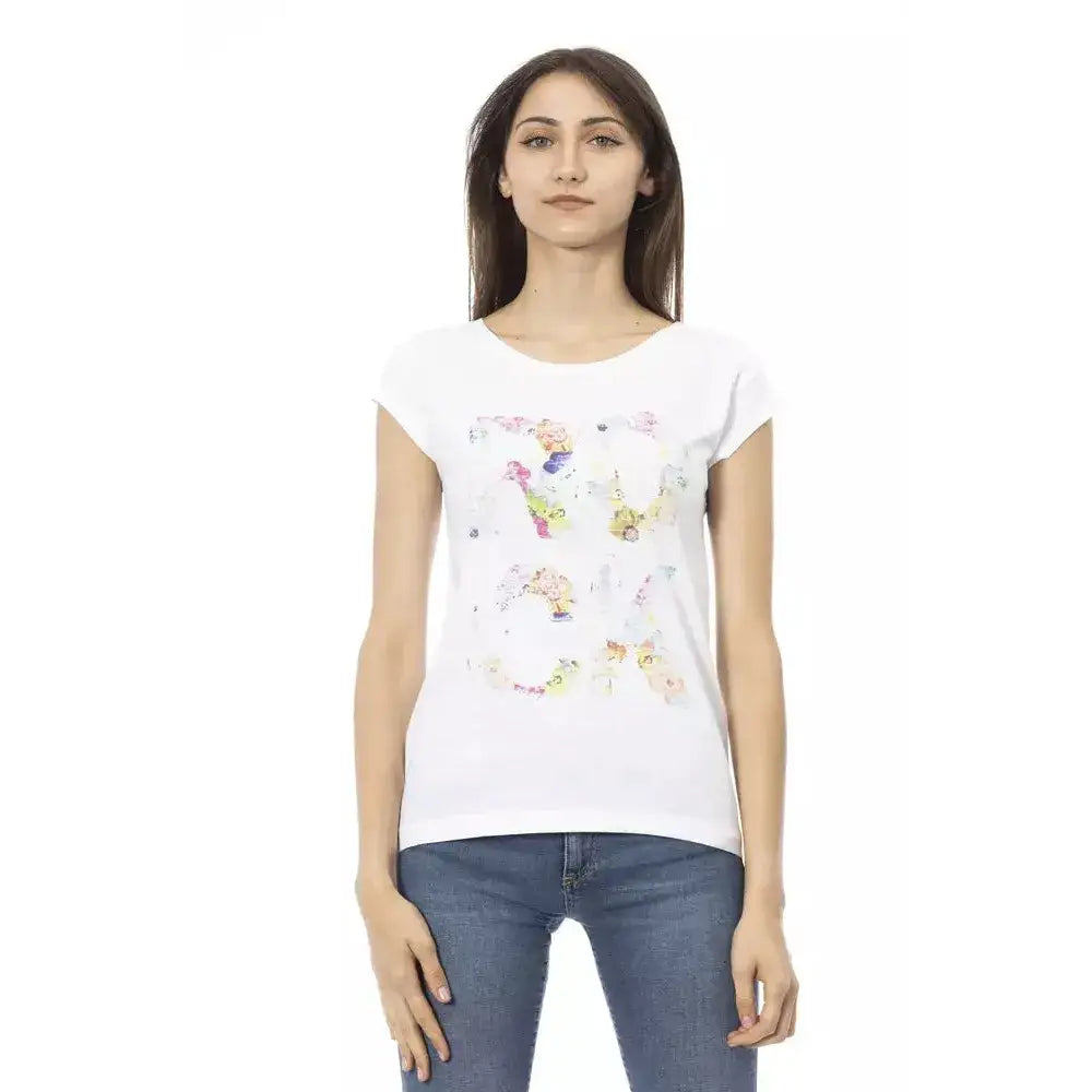 Trussardi Action White Cotton Women T-Shirt