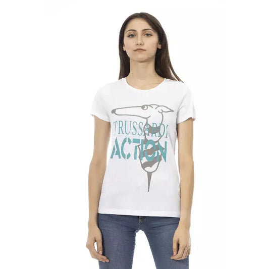 Trussardi Action White Cotton Women T-Shirt