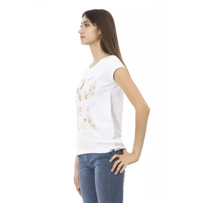 Trussardi Action White Cotton Women T-Shirt