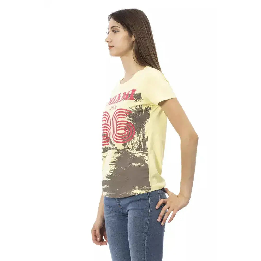 Trussardi Action Yellow Cotton Women T-Shirt