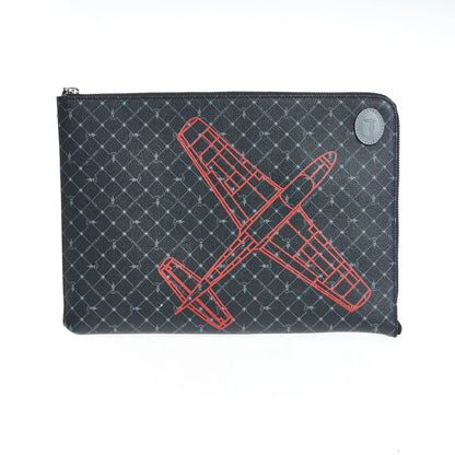 Trussardi Black Leather Men Clutch - Clutch tasker