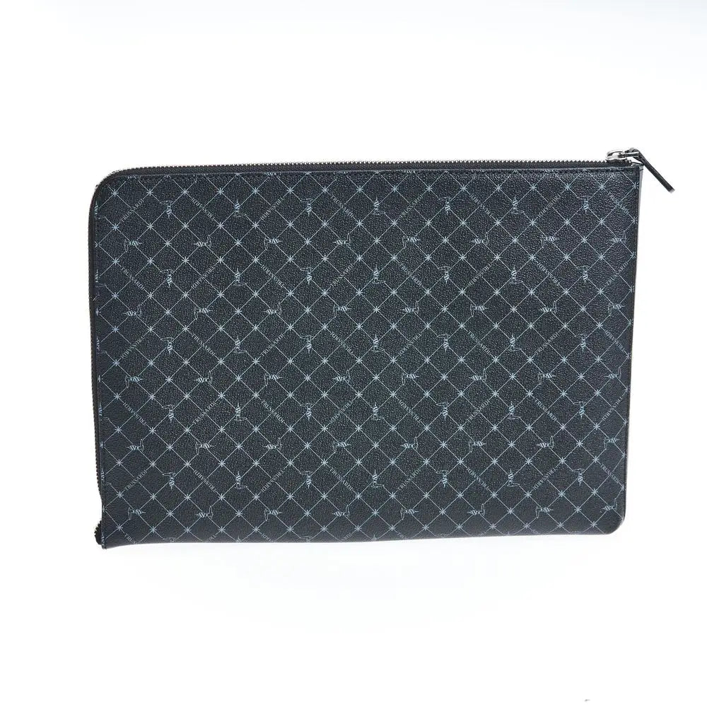 Trussardi Black Leather Men Clutch - Clutch tasker